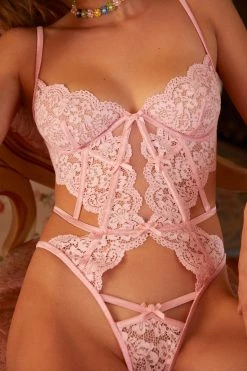 Victorias Secret New Creamsicle Lace Bodysuit