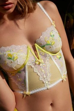 Victorias Secret Lemon Daisy Bustier New