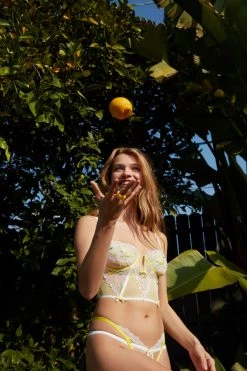 Victorias Secret Lemon Daisy Bustier New