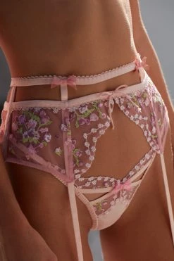 Victorias Secret Lavender Fields Embroidery Garter Belt Shop 12 Victorias Secret Lavender Fields Embroidery Garter Belt Shop