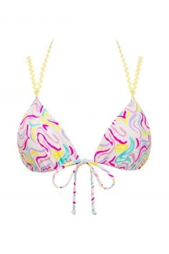 Swim Palmer Triangle Bikini Top New