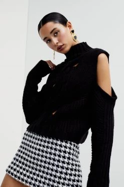 Knitz Keke Cut-Out Turtleneck Shop