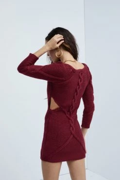 Knitz Shop Keke Cut-Out Sweater Dress