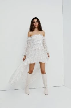 Ready-to-Wear Little White Dresses Lupita Hi-Low Dress