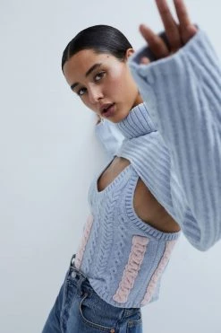 Knitz Paige Layered Turtleneck Sweater Shop