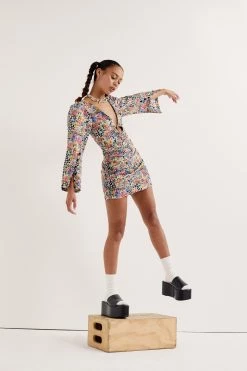 Ready-to-Wear June Bell Sleeve Mini Dress