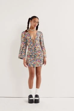 Ready-to-Wear June Bell Sleeve Mini Dress