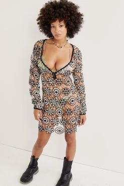 Knitz Kaya Long Sleeve Mini Dress