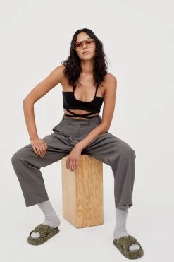 Knitz Jourdin Tie Crop Top