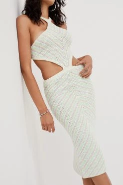 Knitz Bette Cut Out Midi Dress New