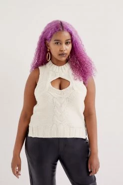 Knitz Shop Keke Cable Knit Tank