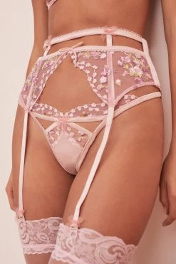 Victorias Secret Lavender Fields Embroidery Garter Belt Shop