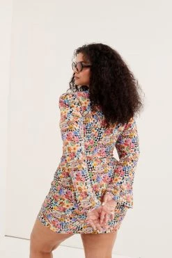 Ready-to-Wear June Bell Sleeve Mini Dress