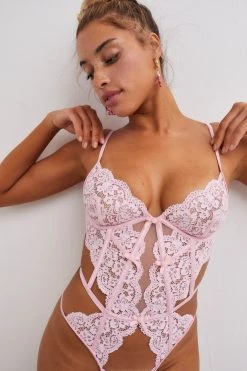 Victorias Secret New Creamsicle Lace Bodysuit
