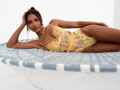 Victorias Secret Waterlily Embroidery Teddy New