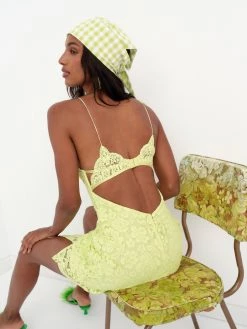 Victorias Secret Creamsicle Lace Slip Dress