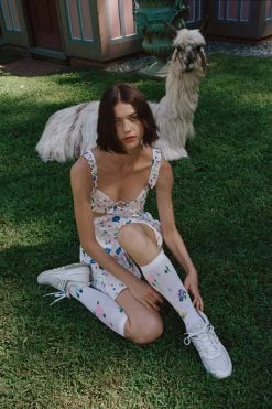 Cheap For Love & Lemons Store 4 Accessories FL&L X Birthday Girl Floral Knee High
