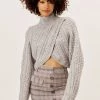 Knitz Amelia Cross Front Turtleneck Shop