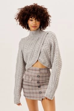 Knitz Amelia Cross Front Turtleneck Shop