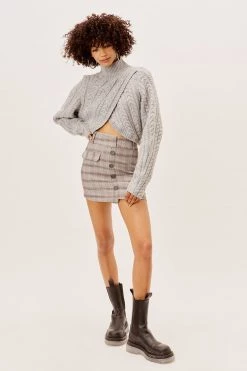 Knitz Amelia Cross Front Turtleneck Shop