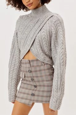 Knitz Amelia Cross Front Turtleneck Shop