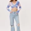 Knitz Celeste Twist Front Crop Sweater