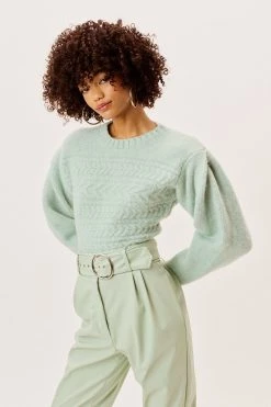 Knitz Shop Dominique Shoulder Pad Sweater
