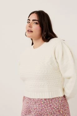 Knitz Shop Dominique Shoulder Pad Sweater
