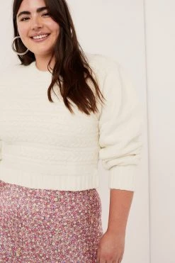 Knitz Shop Dominique Shoulder Pad Sweater