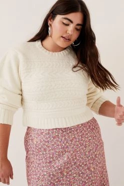 Knitz Shop Dominique Shoulder Pad Sweater