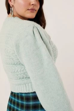 Knitz Shop Dominique Shoulder Pad Sweater