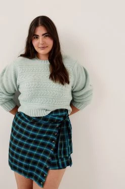 Knitz Shop Dominique Shoulder Pad Sweater