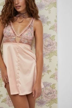 Victorias Secret Euphoria Embroidered Slip Dress