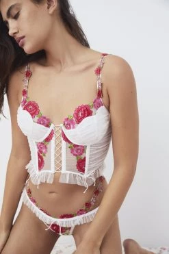 Victorias Secret V-Day Floral Embroidery Bustier Shop