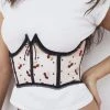 Victorias Secret Cherry Embroidery Corset 2 Victorias Secret Cherry Embroidery Corset