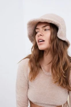 Victorias Secret Faux Mohair Bucket Hat