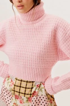 Knitz Madeline Turtleneck Crop Sweater Shop