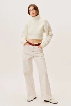 Knitz Madeline Turtleneck Crop Sweater Shop