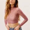 Ready-to-Wear Nadia Sheer Turtleneck Crop Top