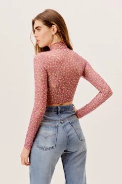 Ready-to-Wear Nadia Sheer Turtleneck Crop Top