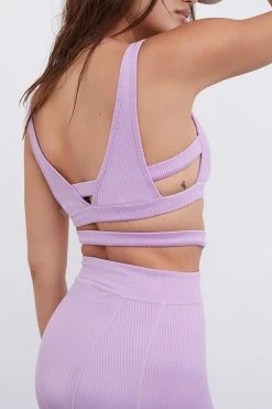 For Love & Leisure Ribbed Scoop Neck Bra