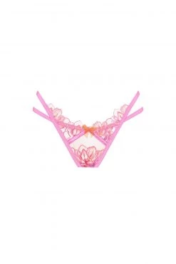 Victorias Secret New Hibiscus Embroidery Thong Panty
