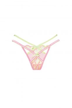 Victorias Secret Hugging Hearts Embroidery Thong Panty