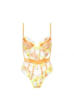 Victorias Secret Waterlily Embroidery Teddy New