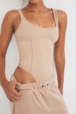 For Love & Leisure Shop Ribbed Scoop Neck Bodysuit