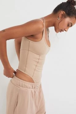 For Love & Leisure Shop Ribbed Scoop Neck Bodysuit