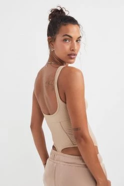 For Love & Leisure Shop Ribbed Scoop Neck Bodysuit